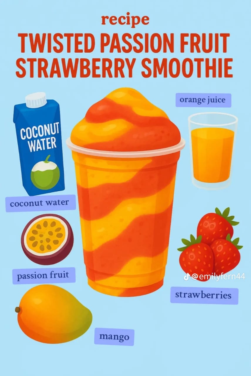 Twisted Passion Fruit Strawberry Smoothie